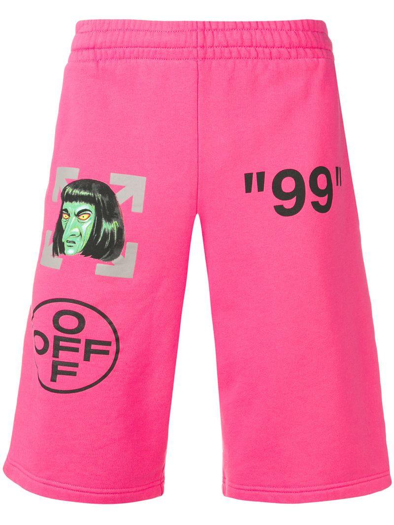 Off White c o Virgil Abloh 99 Track Shorts in Pink for Men Lyst UK