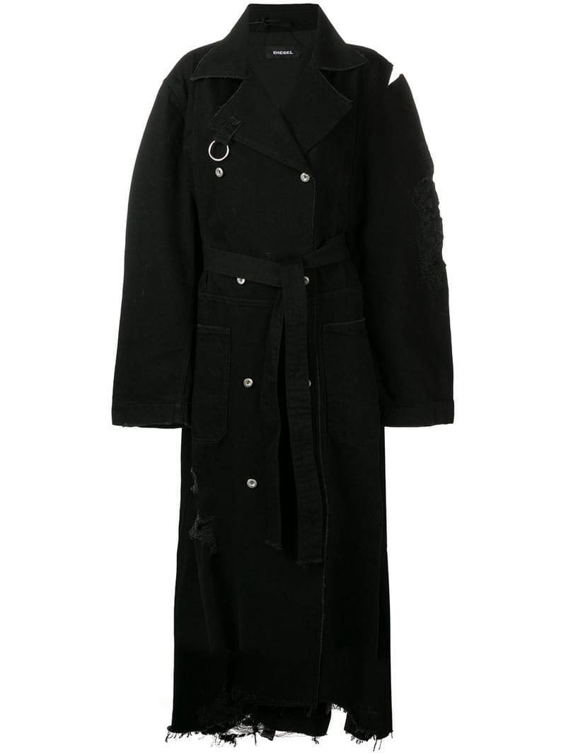 distressed trench coat