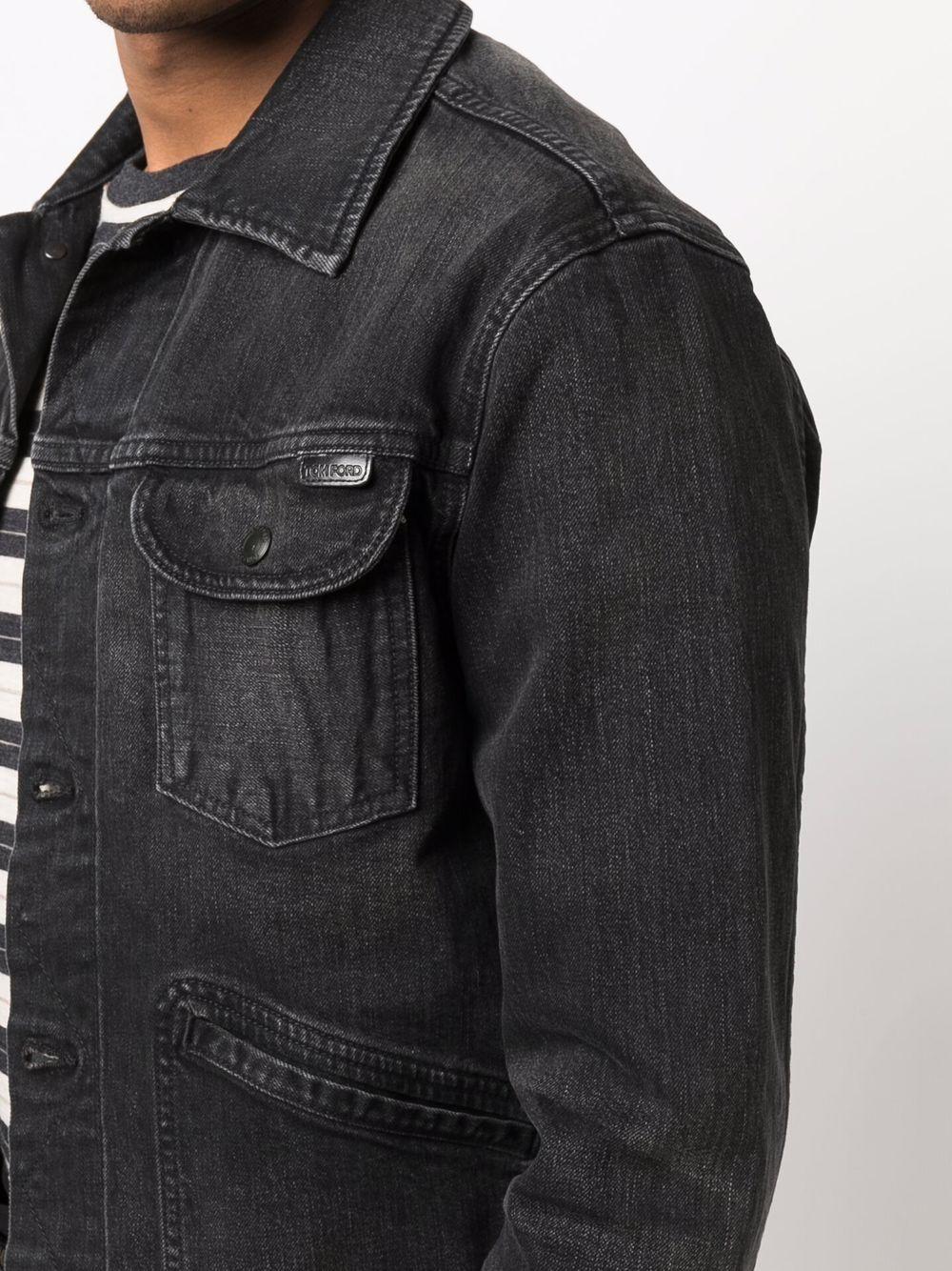 Tom Ford Black Denim Iconic Jacket for 
