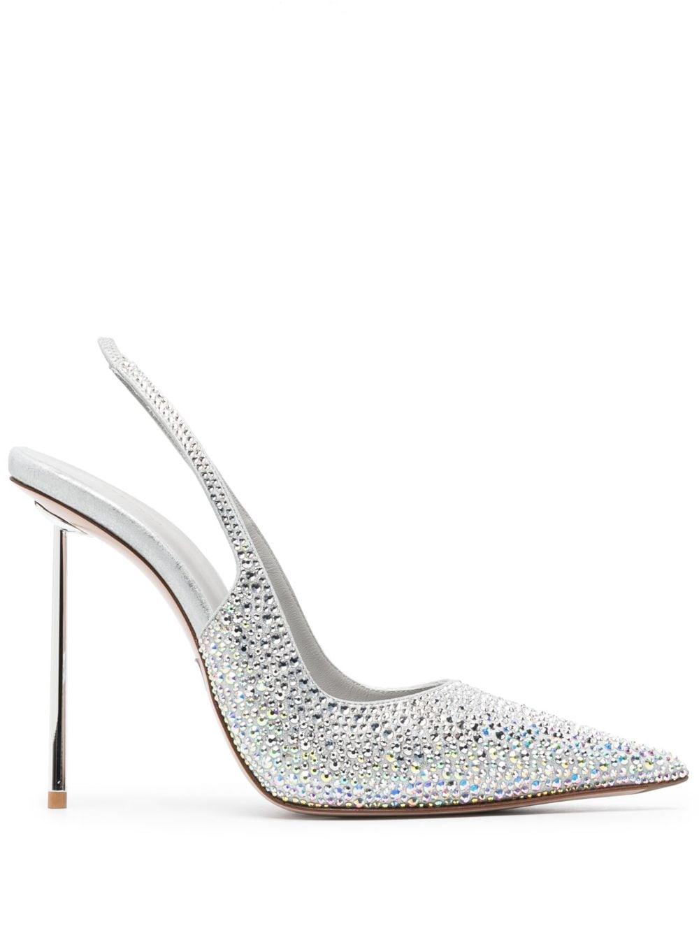 Le Silla Crystal-embellished High-heel Pumps in White | Lyst