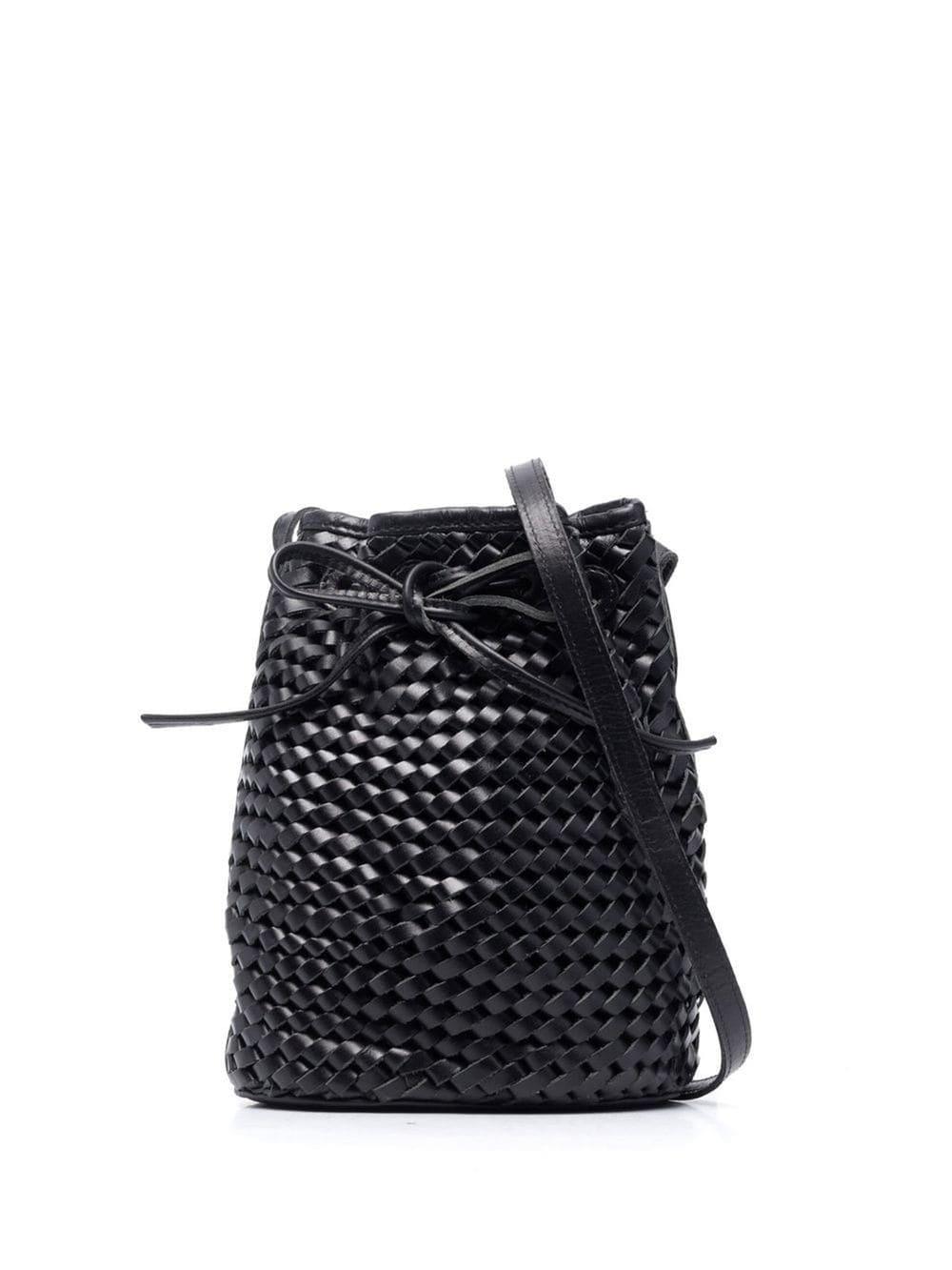 Bembien Woven Leather Bucket Bag In Black | Lyst