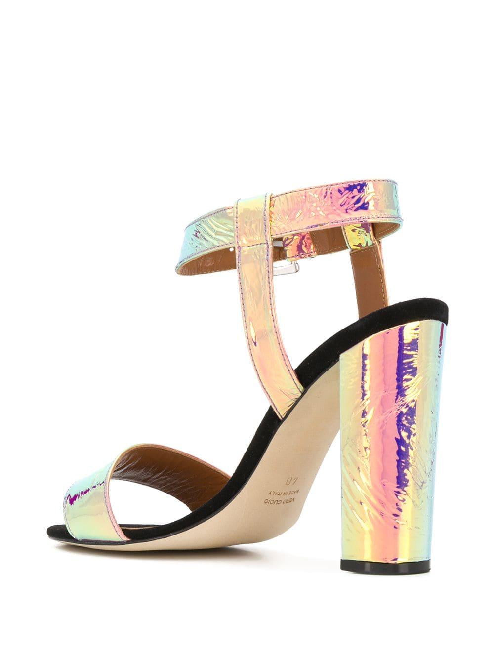holographic block heels