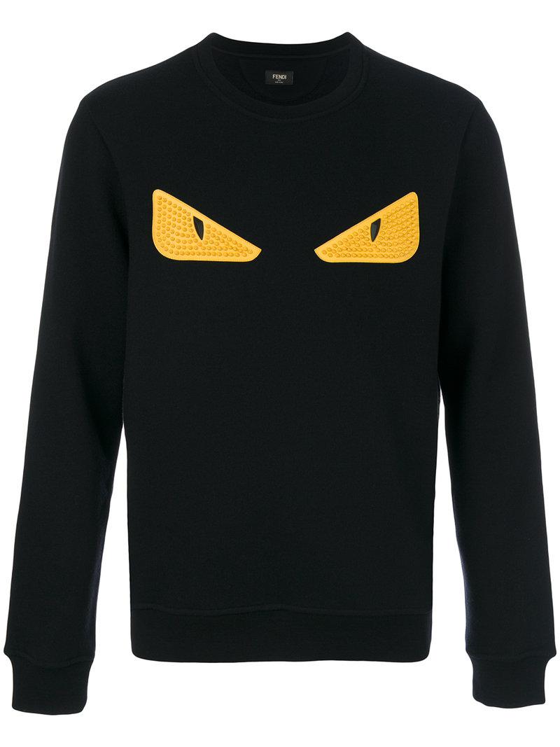 Lyst - Fendi Monster Eyes Sweatshirt in Black for Men