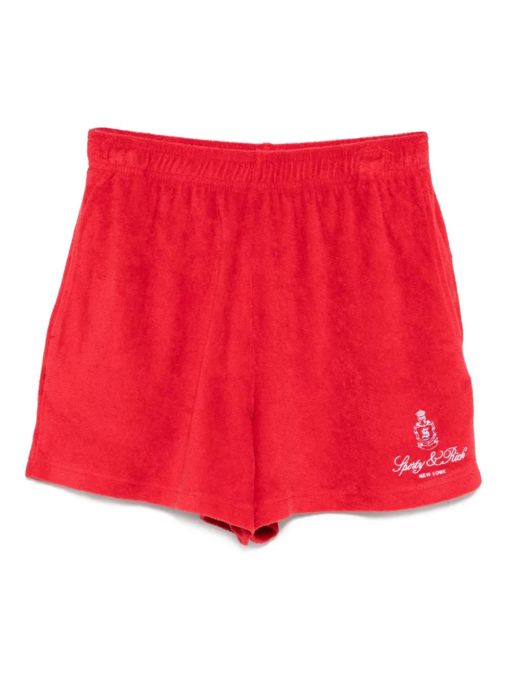 【関税込み】Sporty & Rich レッド Health Club ショートパンツ Sporty & Richのレッド Health Club ショートパンツがセール中