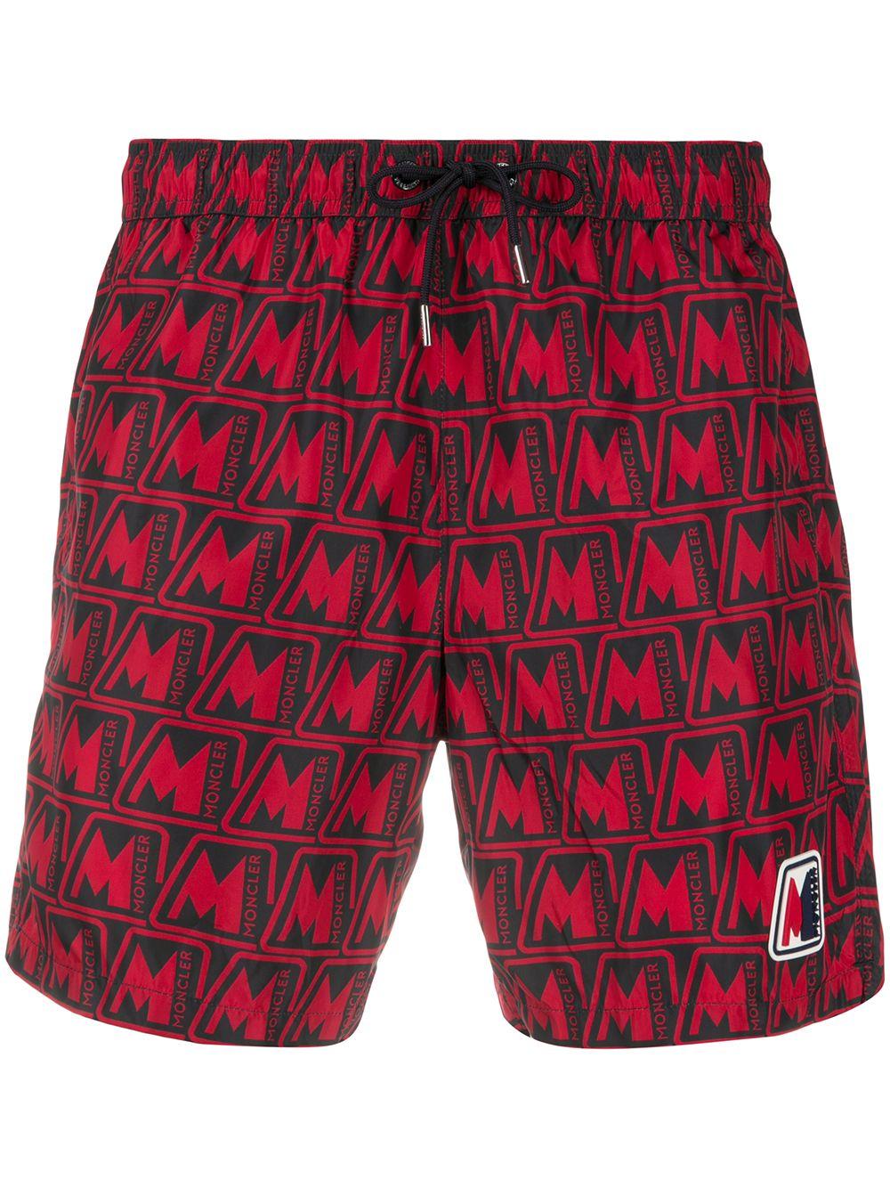 Moncler Rubber Ao Logo Swim Shorts in 