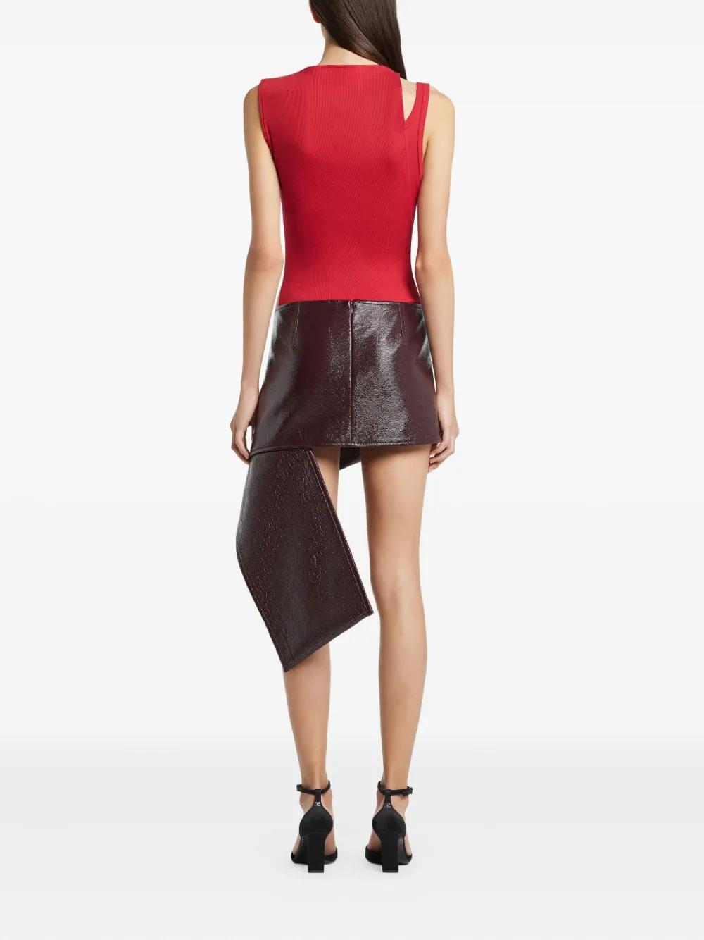 Courreges Courrges Oblique 90's Rib Top in Red | Lyst