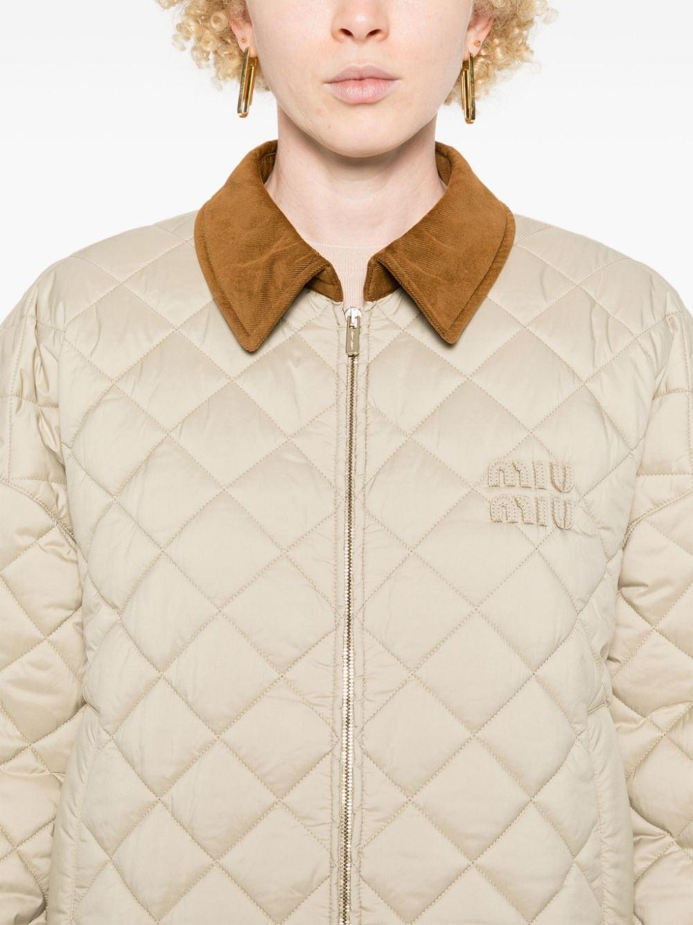 Miu miu ブルゾンパッチロゴ Miu Miu Miu Miu Logo-Patch Zipped Bomber Jacket - Jackets