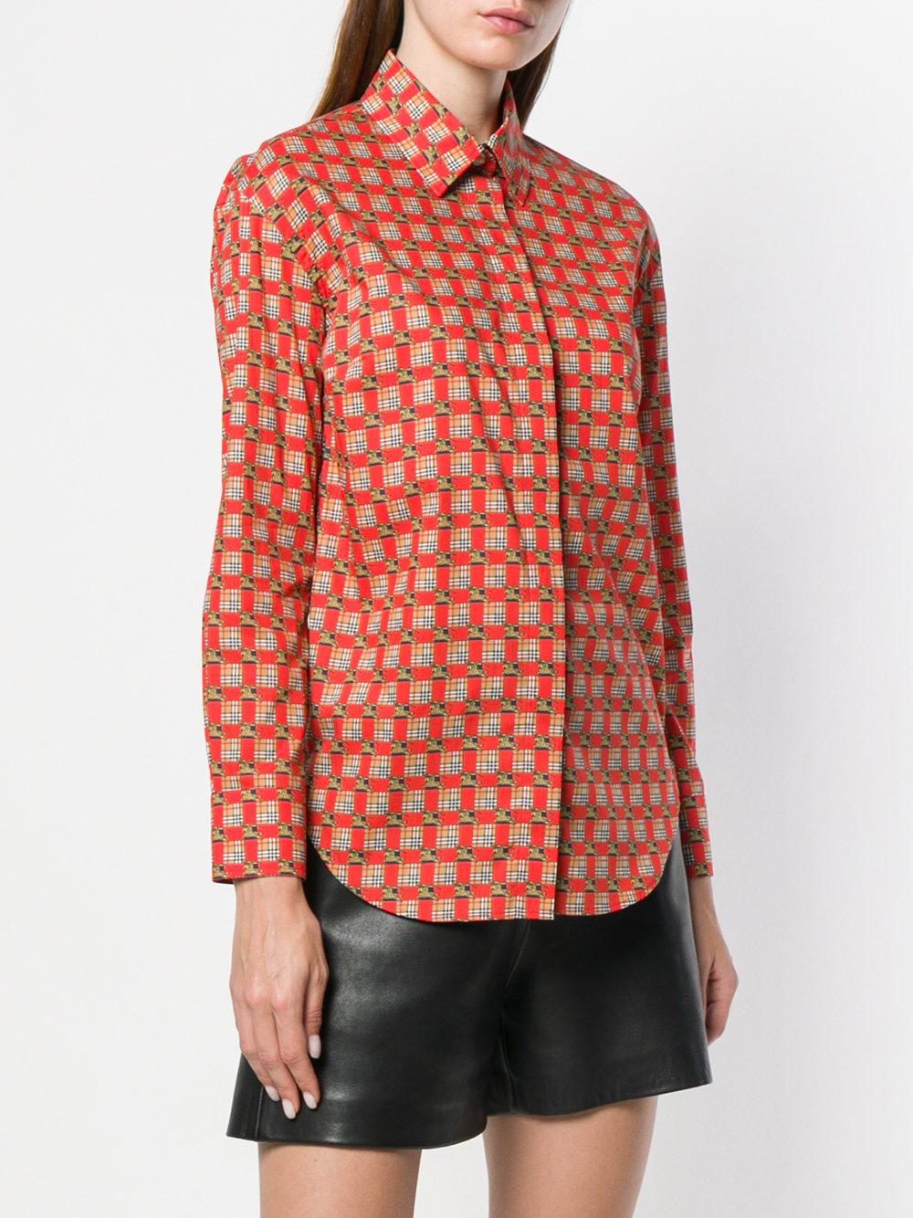 burberry estampado rojo