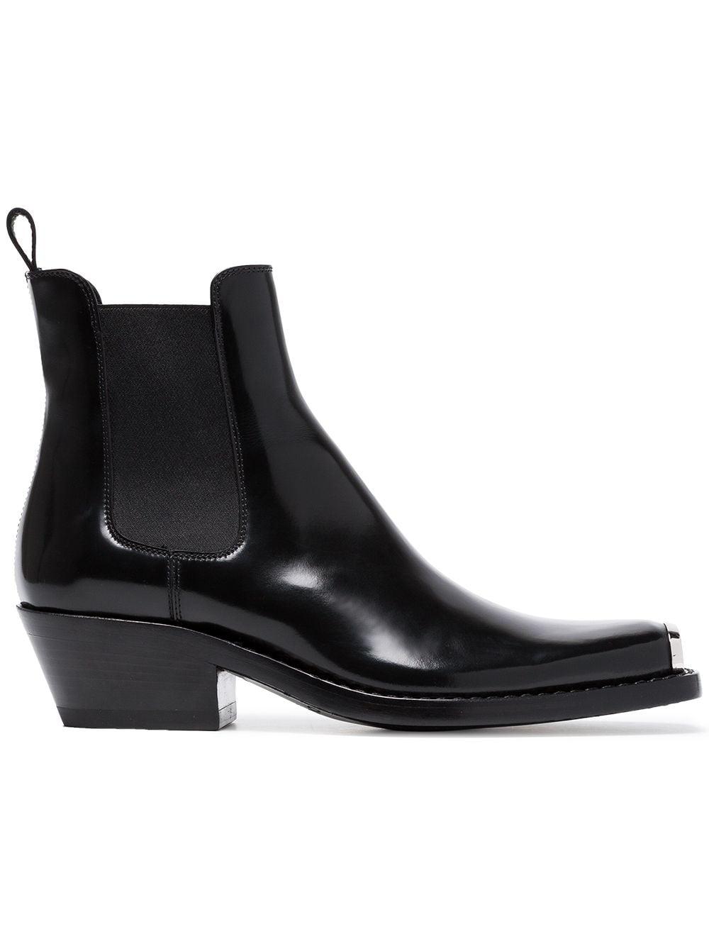 CALVIN KLEIN 205W39NYC Claire 40 Western Ankle Boots in Black | Lyst  Australia