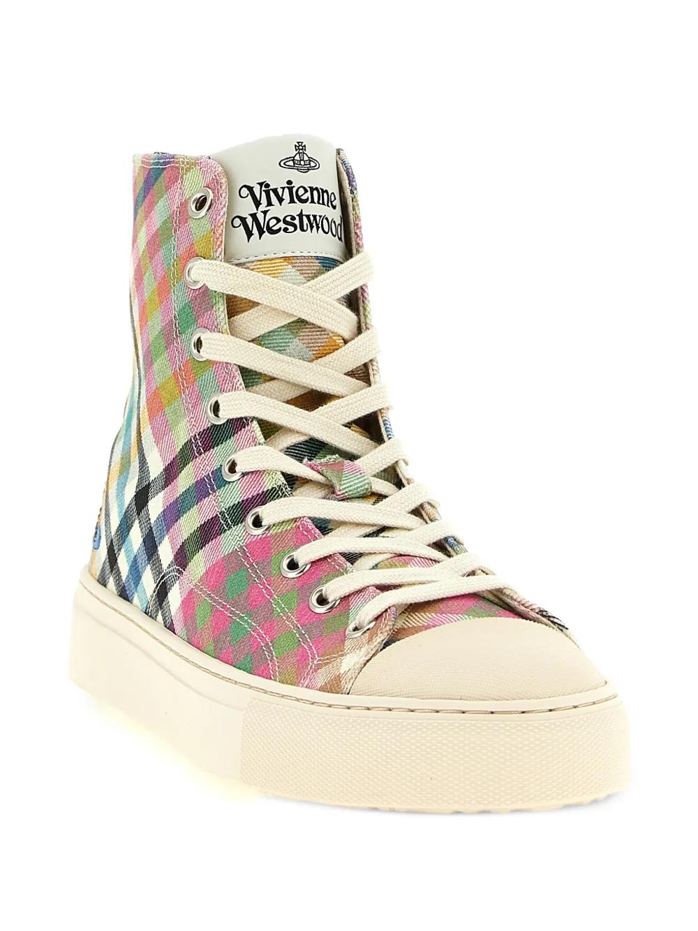 ヴィヴィアンウエストウッド PLIMSOLLオーブ タータンチェック ハイカット Vivienne Westwood High-top sneakers for Women | Online Sale up to