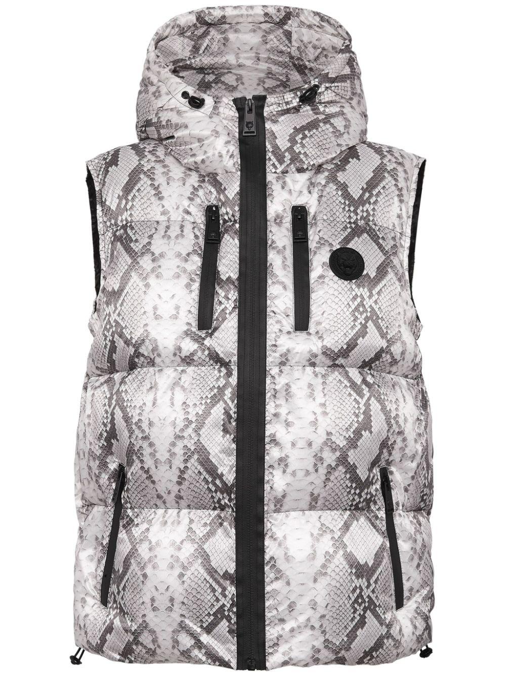 Philipp Plein Logo print Hooded Gilet in Grey Lyst UK