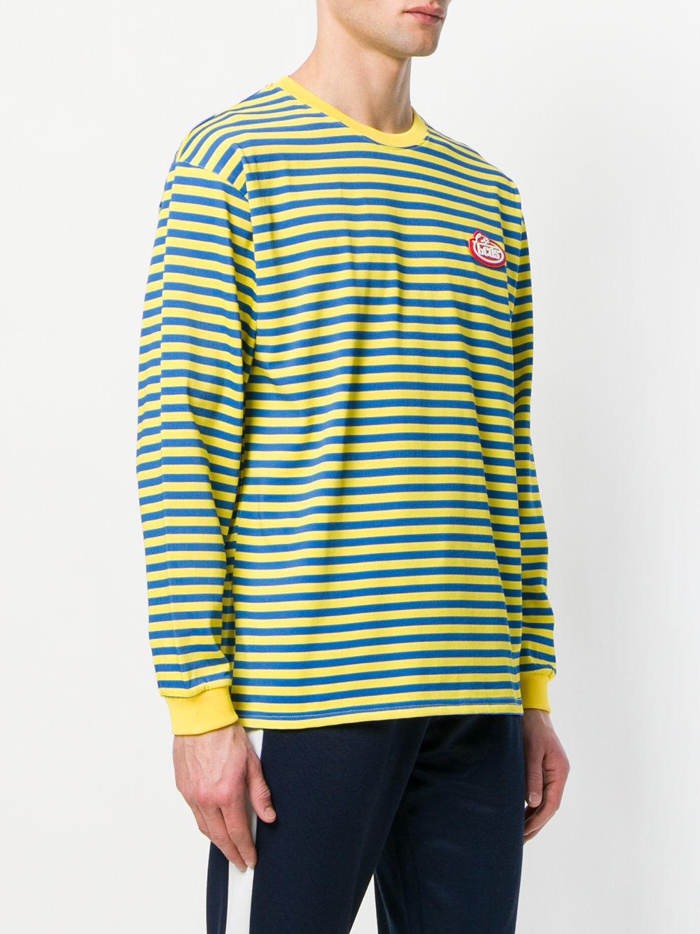 green and white striped long sleeve