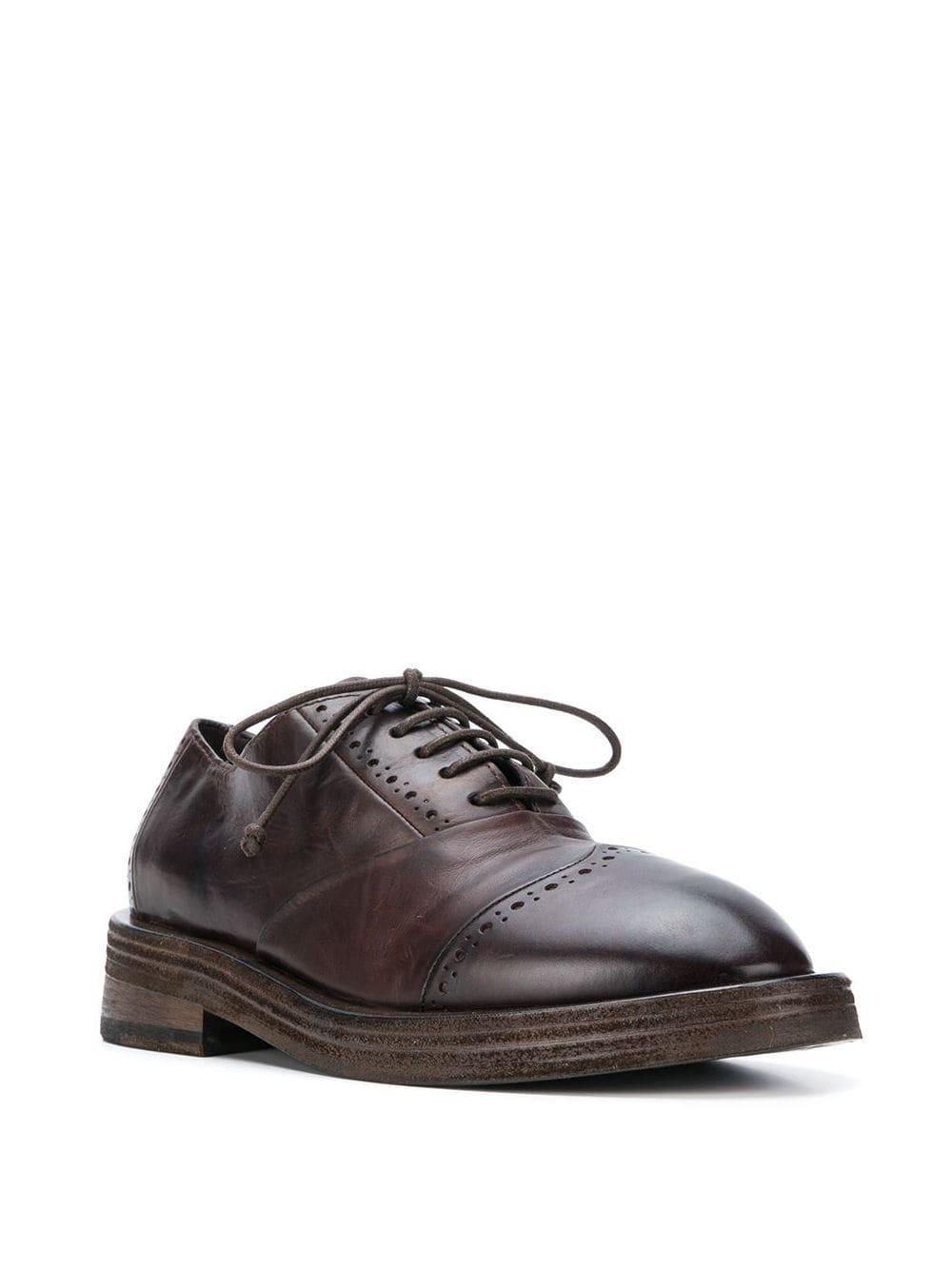 Marsèll Leather Classic Embroidered Brogues in Brown for Men - Lyst