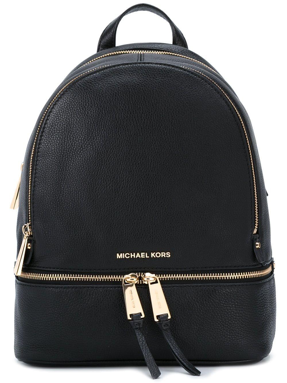 MICHAEL Michael Kors Leather Rhea Backpack in Black - Save 52% - Lyst