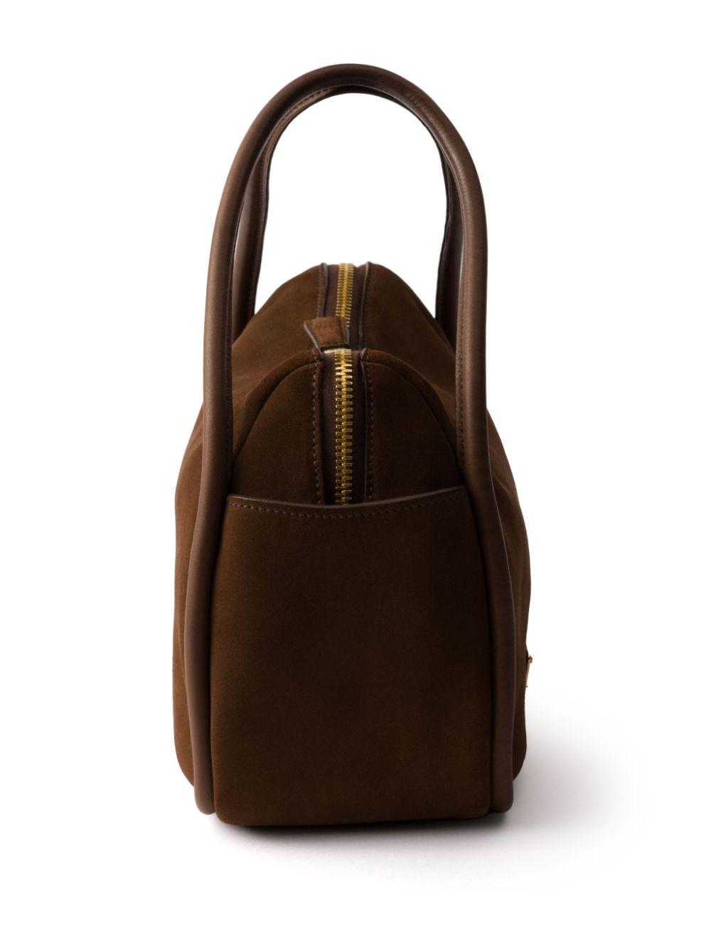 Prada レディース ブラウン スエード トートバッグ トートバッグ
