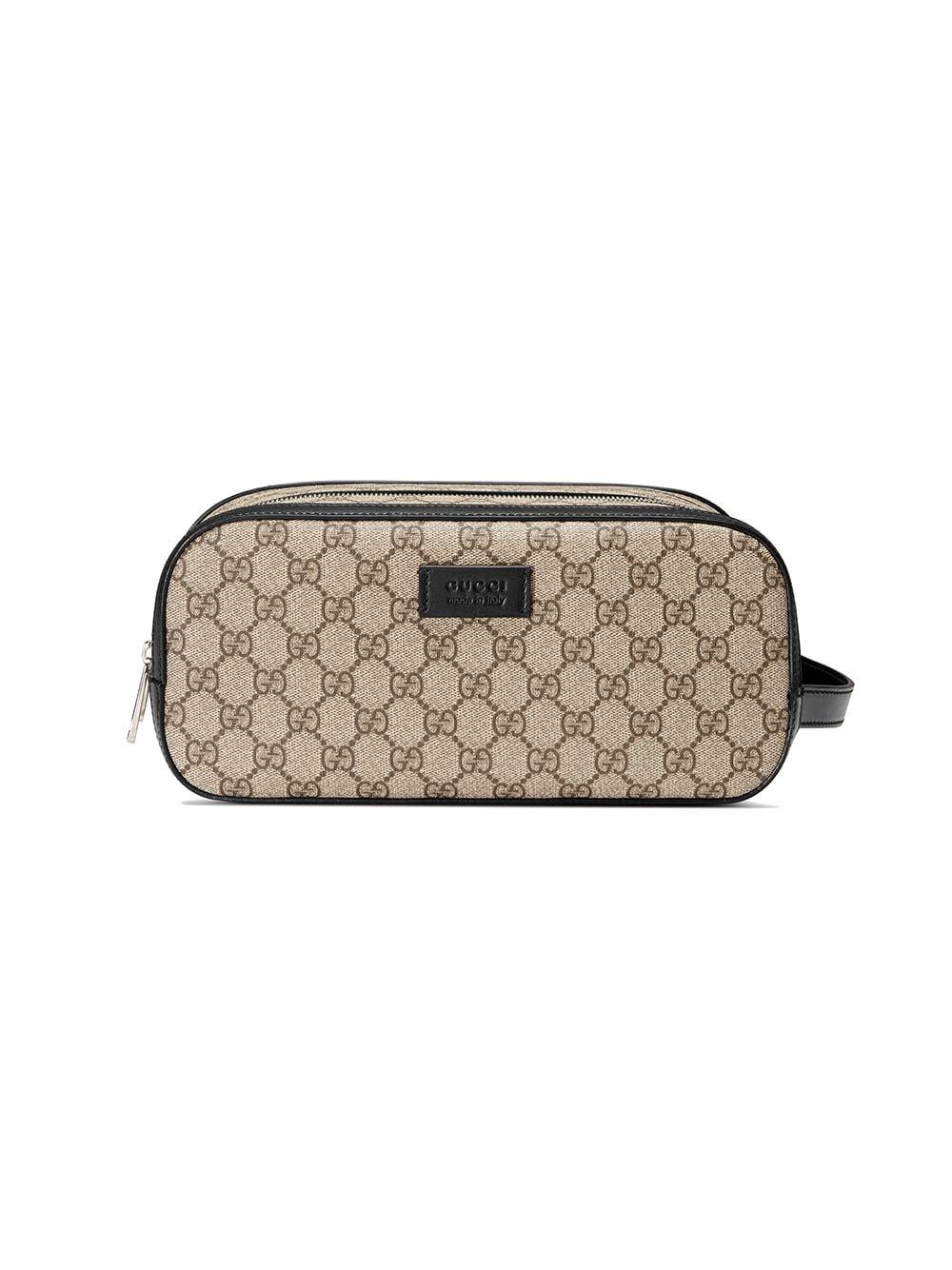 Gucci Gg Supreme Toiletry Bag in Natural