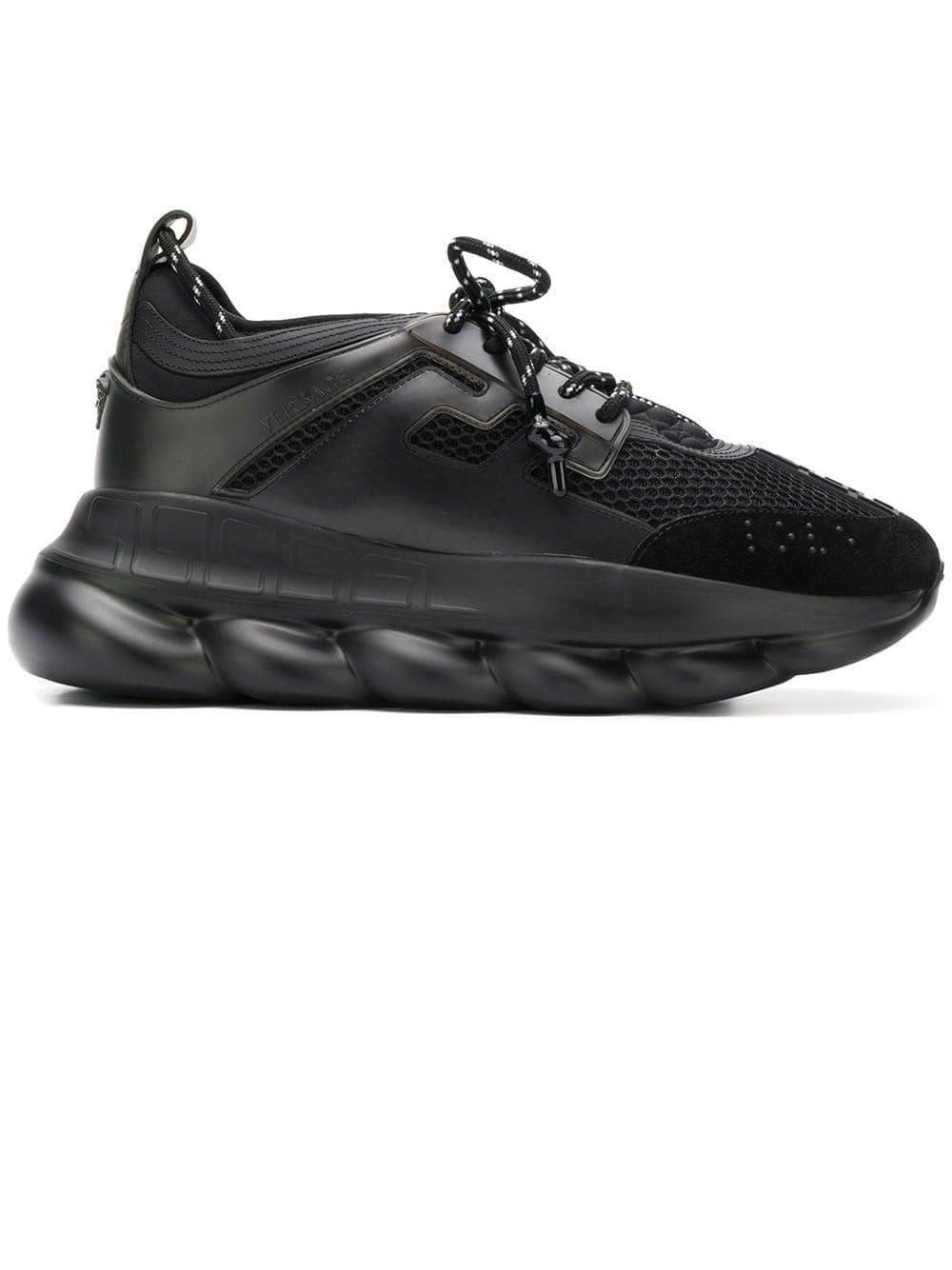 Versace Synthetic Chain Reaction Sneakers in Black for Men - Save 60% ...