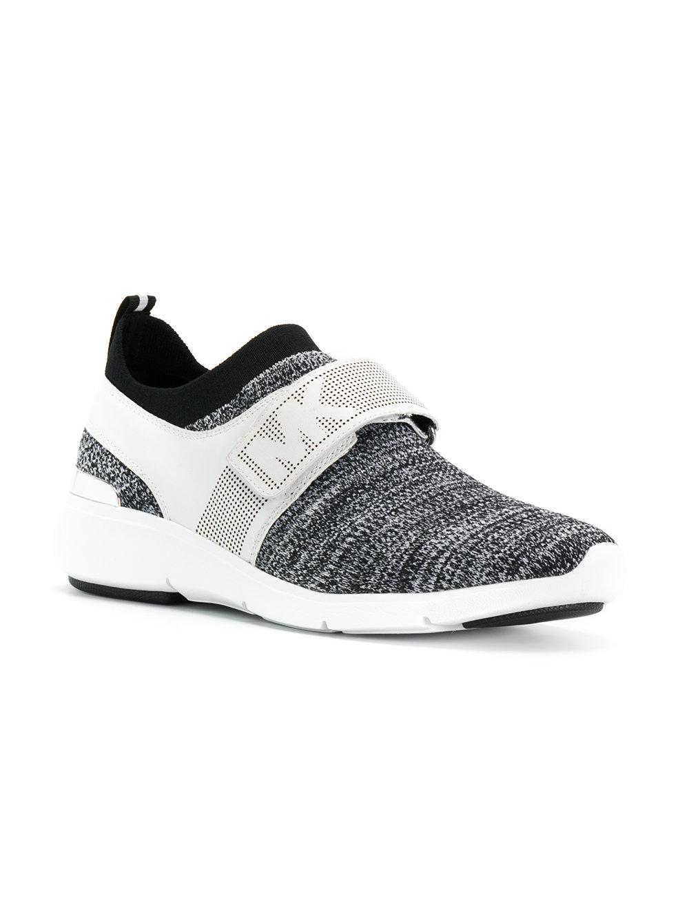 Lyst Michael Michael Kors Knit Detail Sneakers in Black
