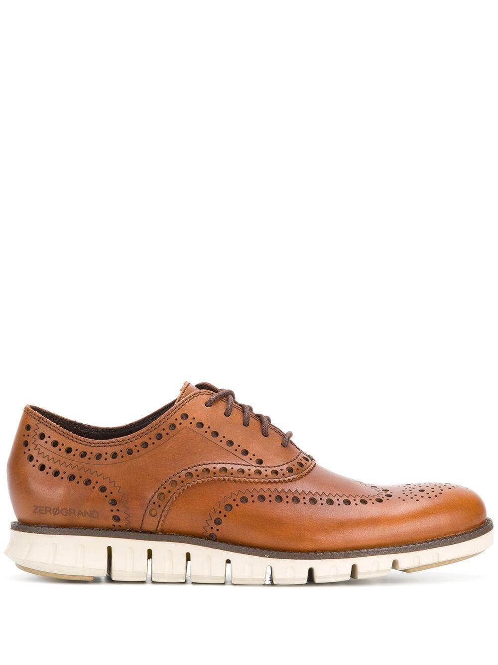 Cole Haan Leather Ridged Sole Oxford Shoes in Brown for Men - Lyst
