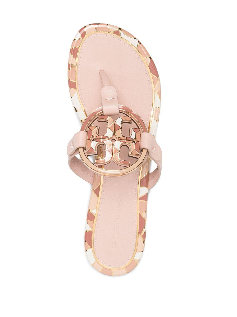 enamel miller flat sandals