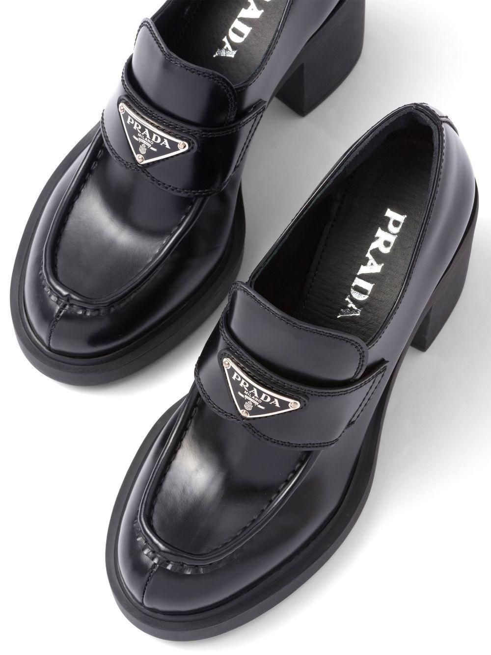 Prada hotsell heeled loafers