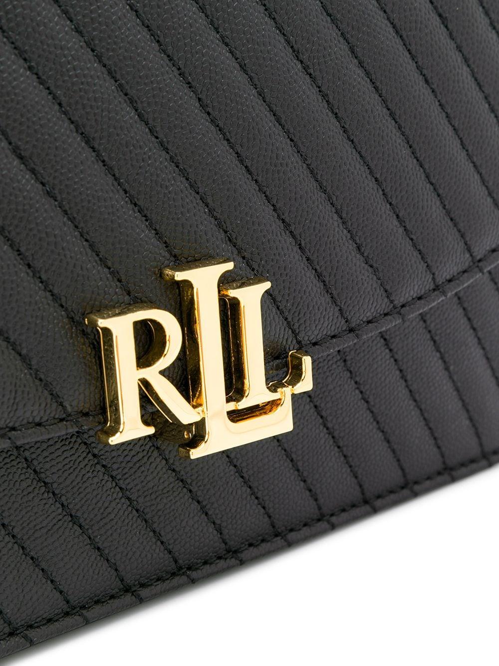 Lauren by Ralph Lauren Leather Elmswood Madison Crossbody Bag in Black