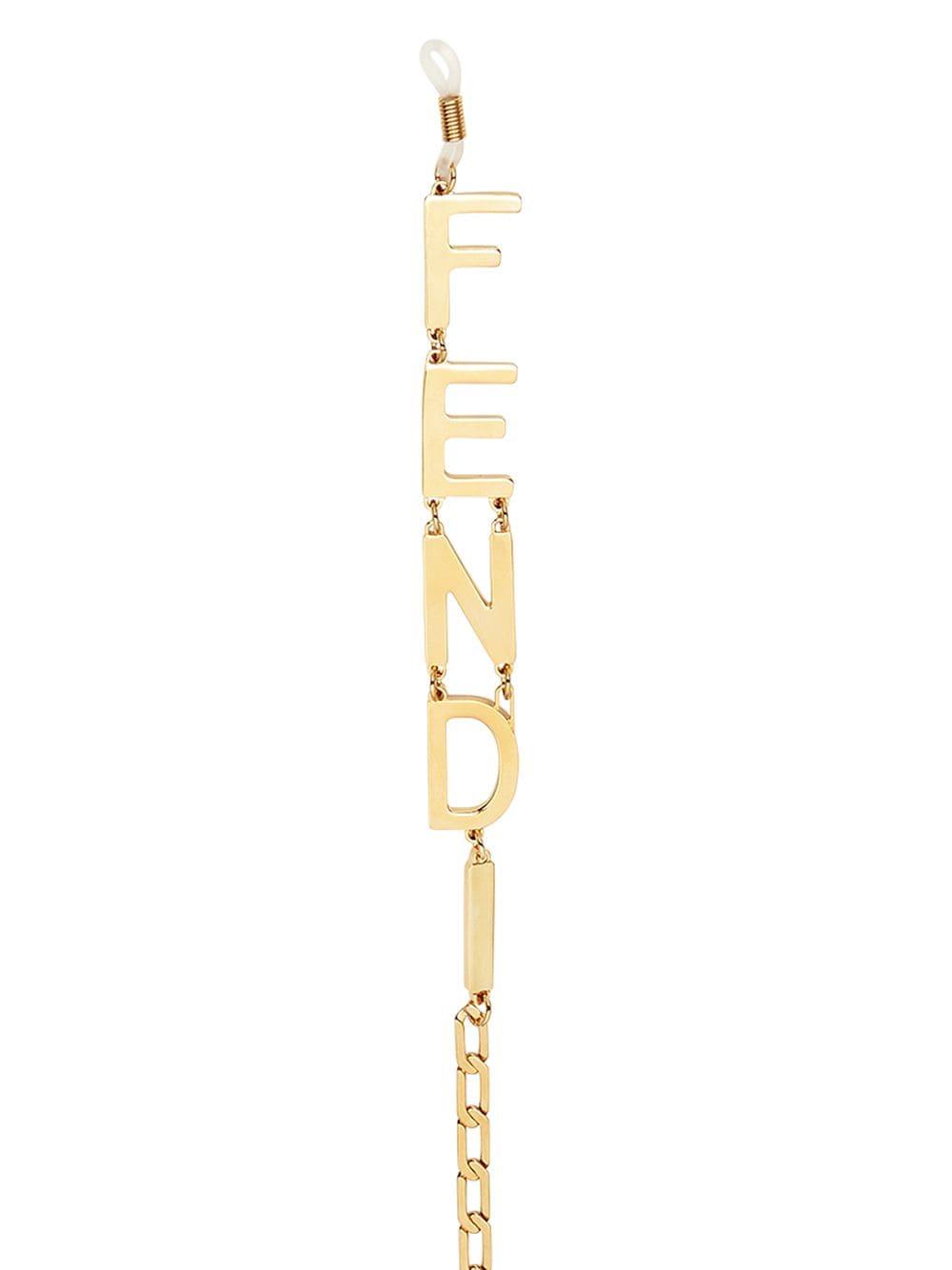 Fendi Figaro Glasses Chain in Metallic Lyst