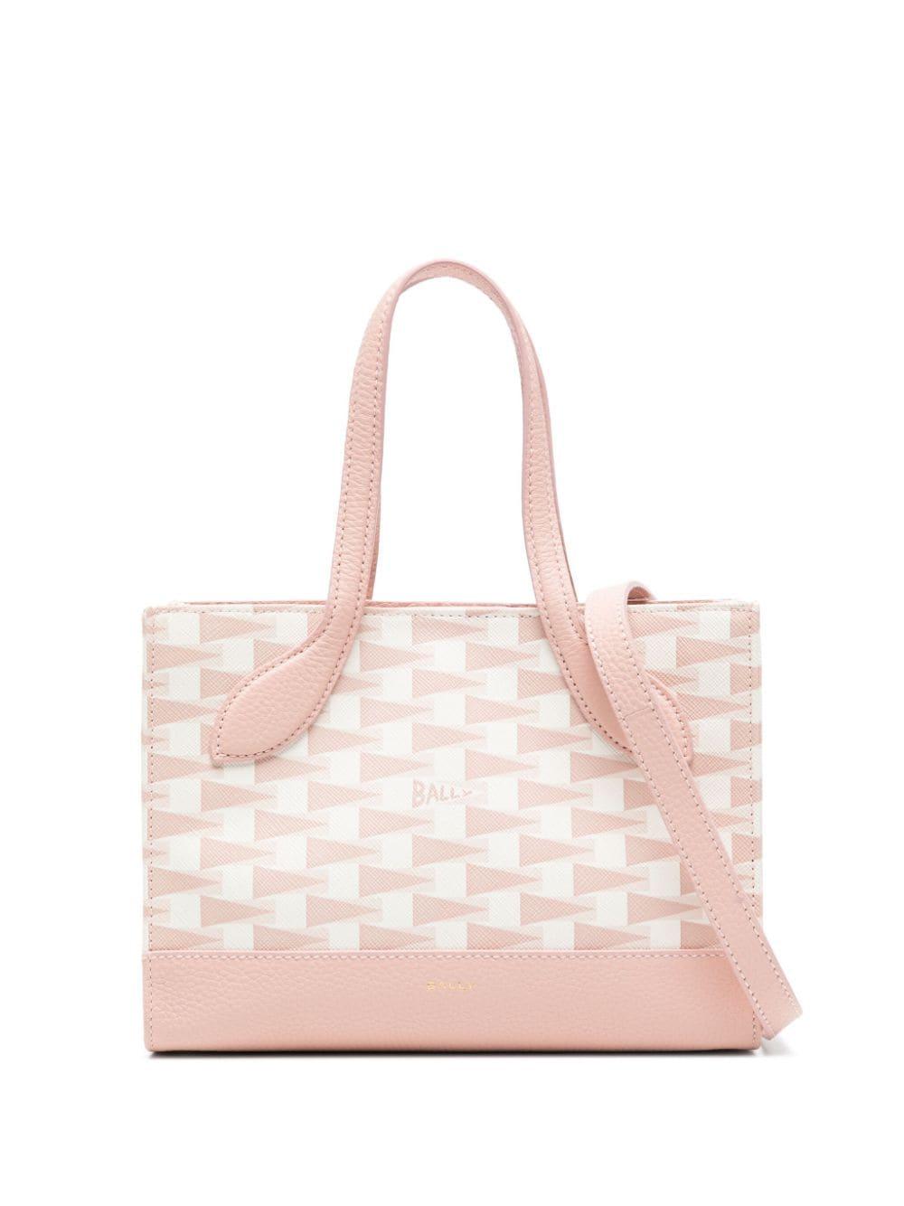 Bally Pennant-print Leather Tote Bag in Pink | Lyst