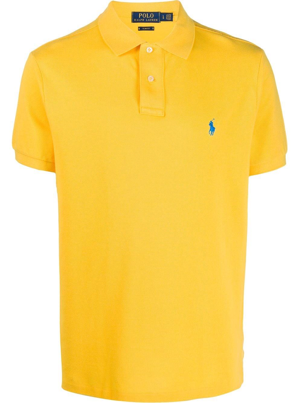 Ralph Lauren Cotton Embroidered Logo Polo Shirt in Yellow for Men - Lyst