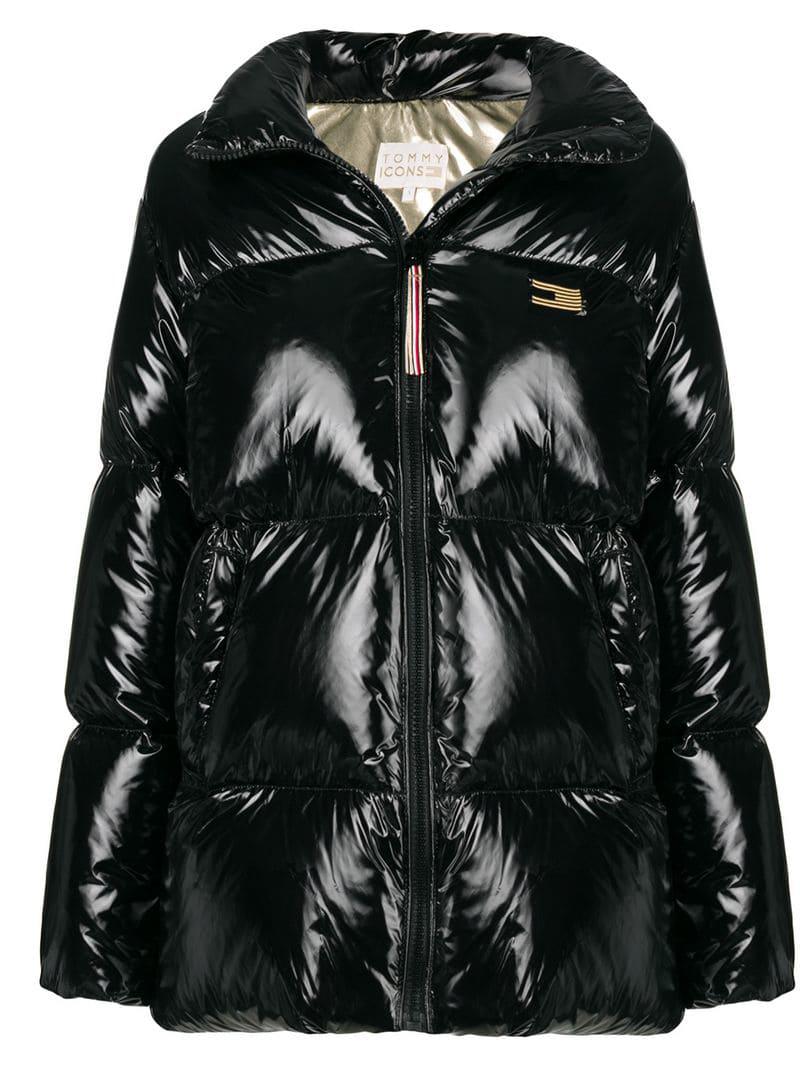 Tommy Hilfiger Tommy Icons Puffer Jacket in Black | Lyst Canada