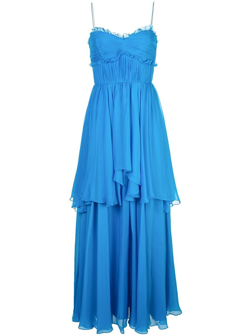 AMUR Ruffle Tiered Maxi Dress in Cobalt Blue (Blue) - Save 10% - Lyst