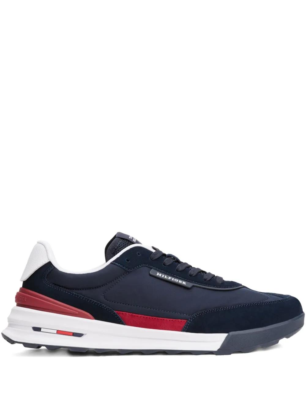 Tommy Hilfiger Lace-Up Panelled Sneakers in Blue for Men Lyst