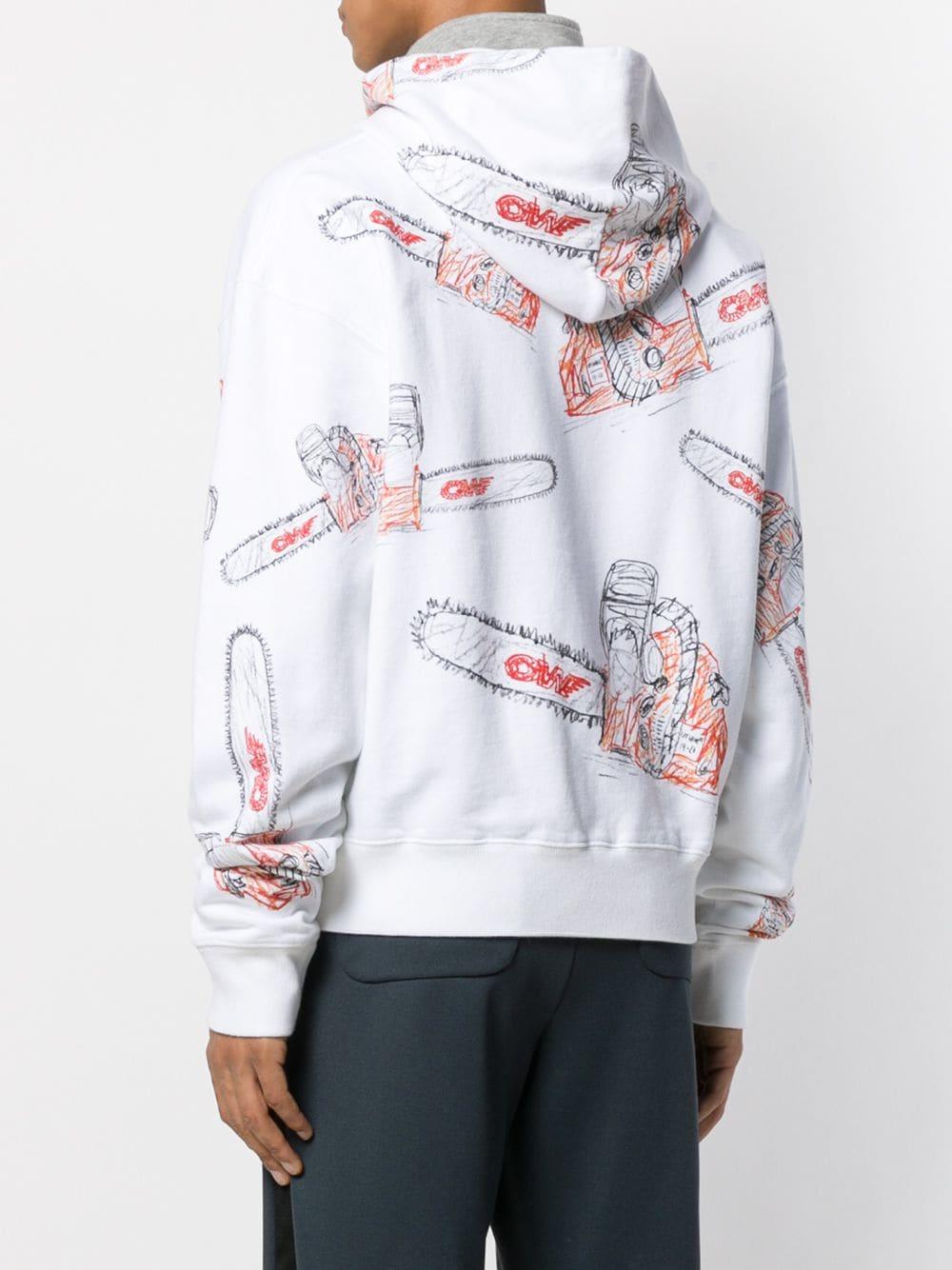 off white chainsaw hoodie