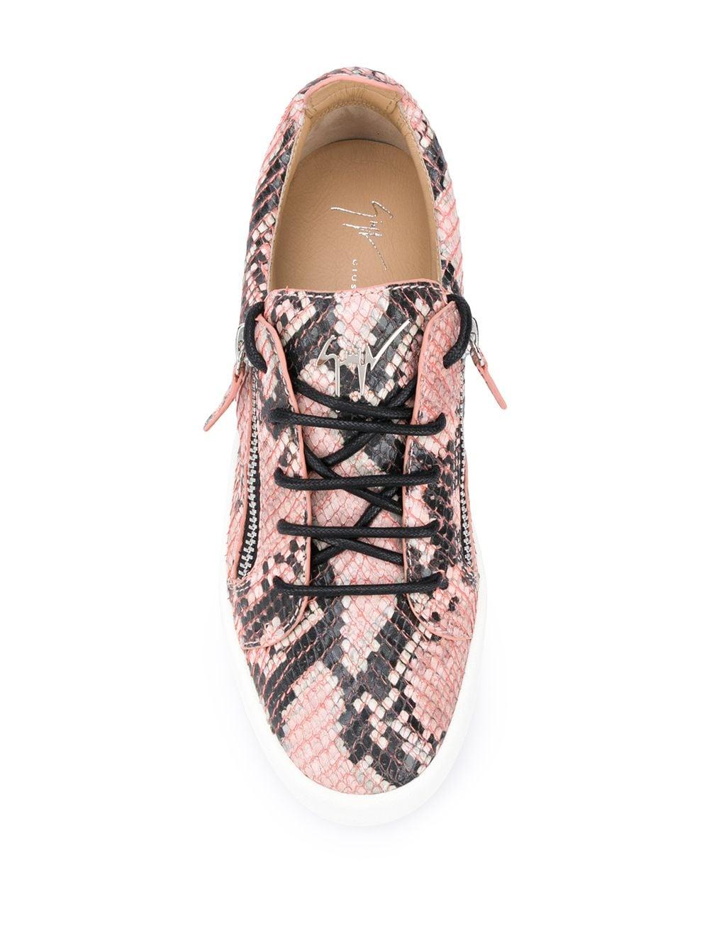 giuseppe zanotti snakeskin sneakers
