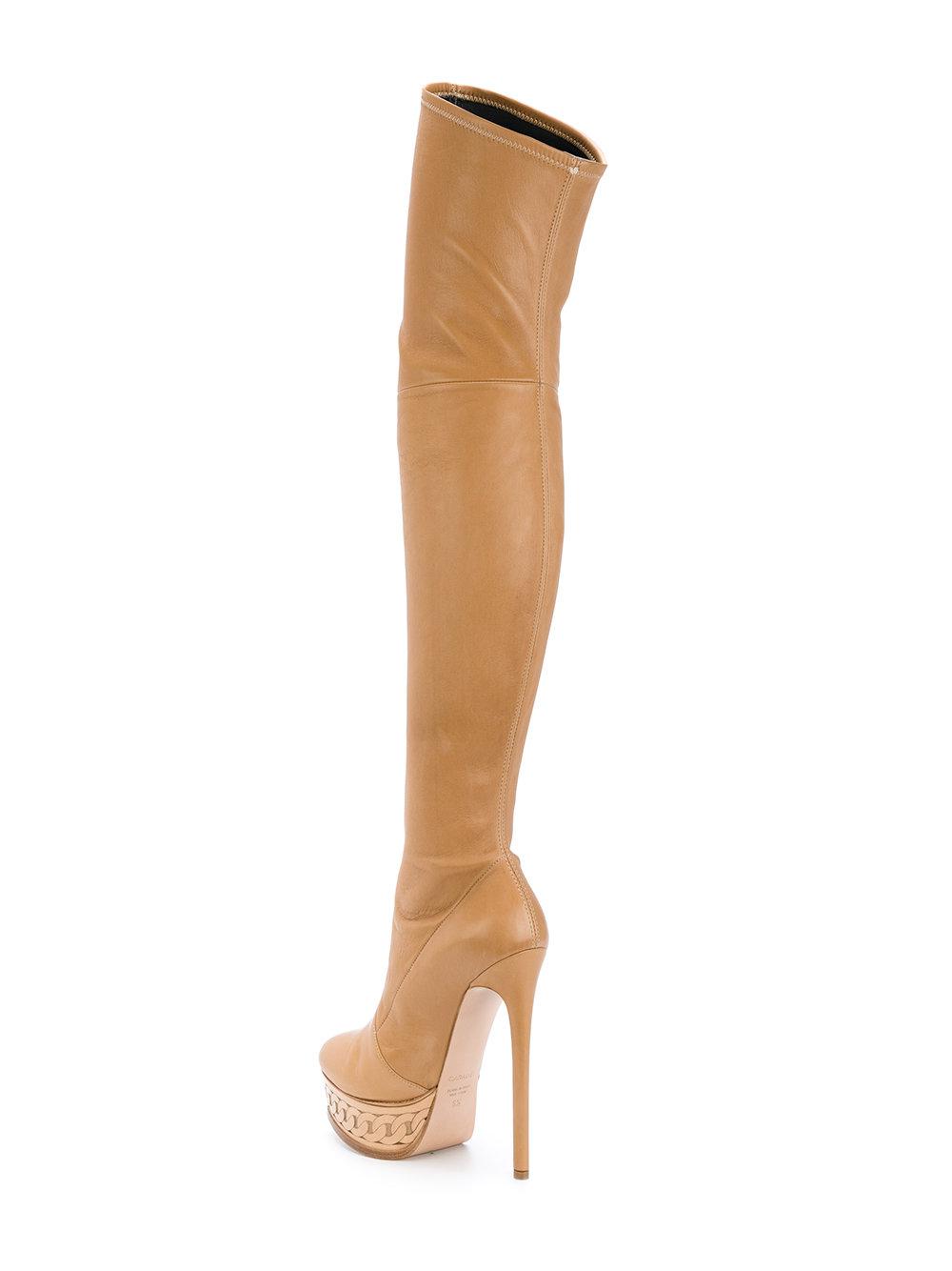casadei over the knee platform boots