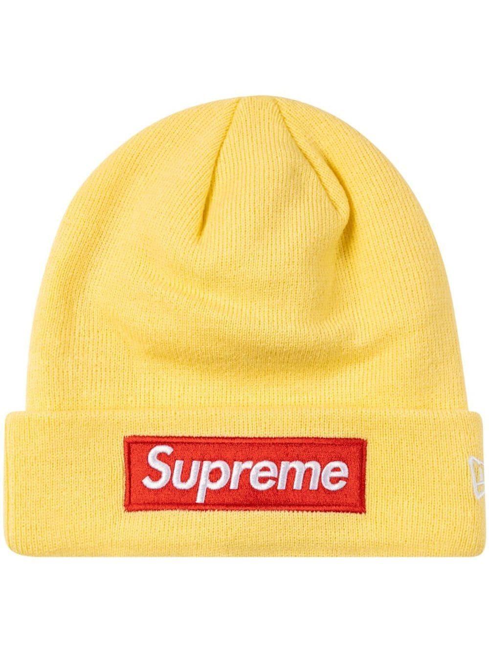 Supreme X New Era Box Logo Beanie in Yellow | Lyst