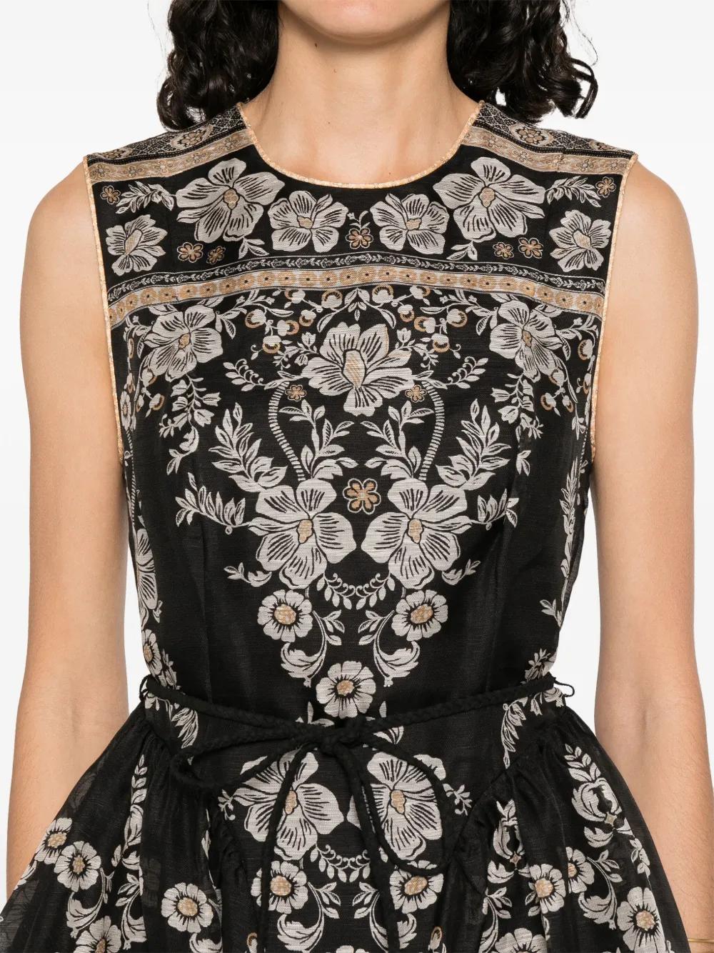 zimmermann balance peplum mini dress Zimmermann Balance Peplum Mini Dress - Multi