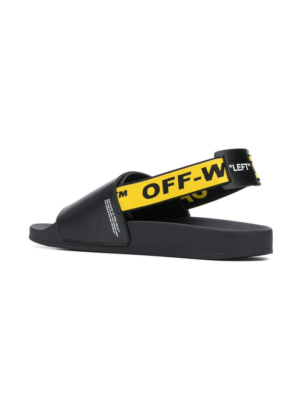 off white industrial sandals