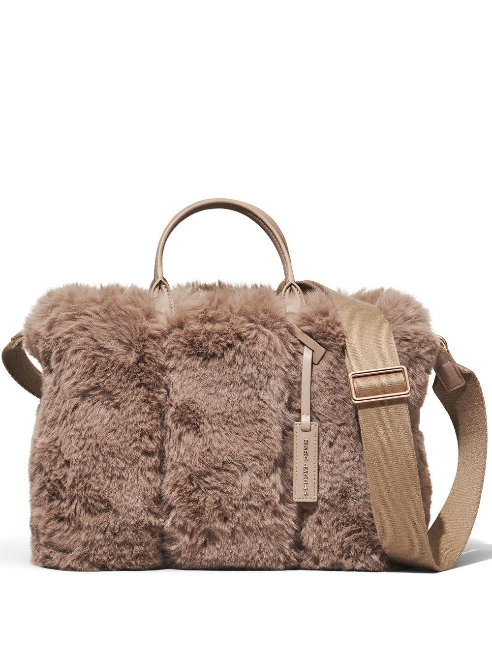 Marc Jacobs The Tote Fluffy Mini Bag in Brown | Lyst Australia