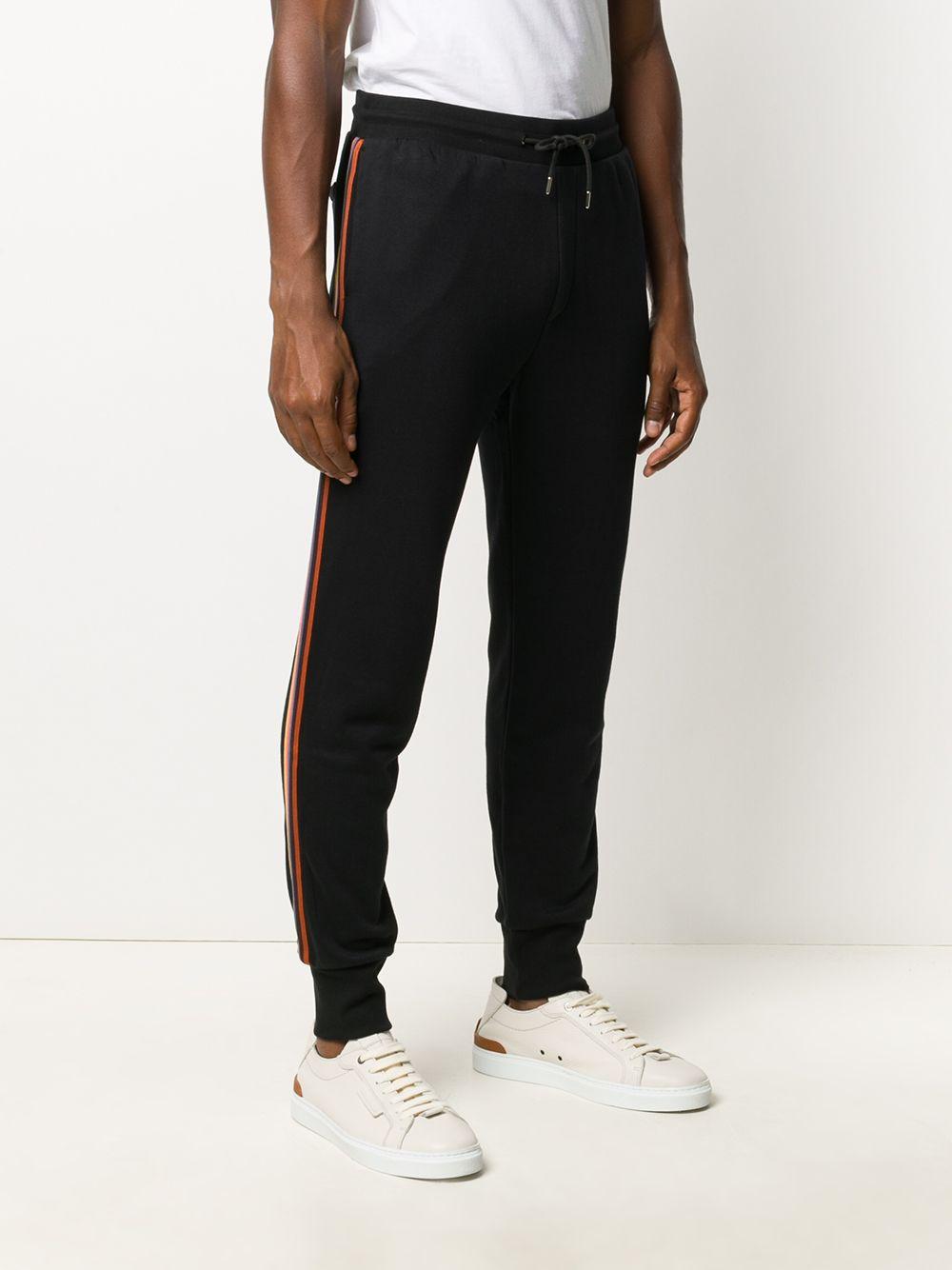 Paul Smith Cotton Taped Seam Sweatpants in Black for Men - Lyst
