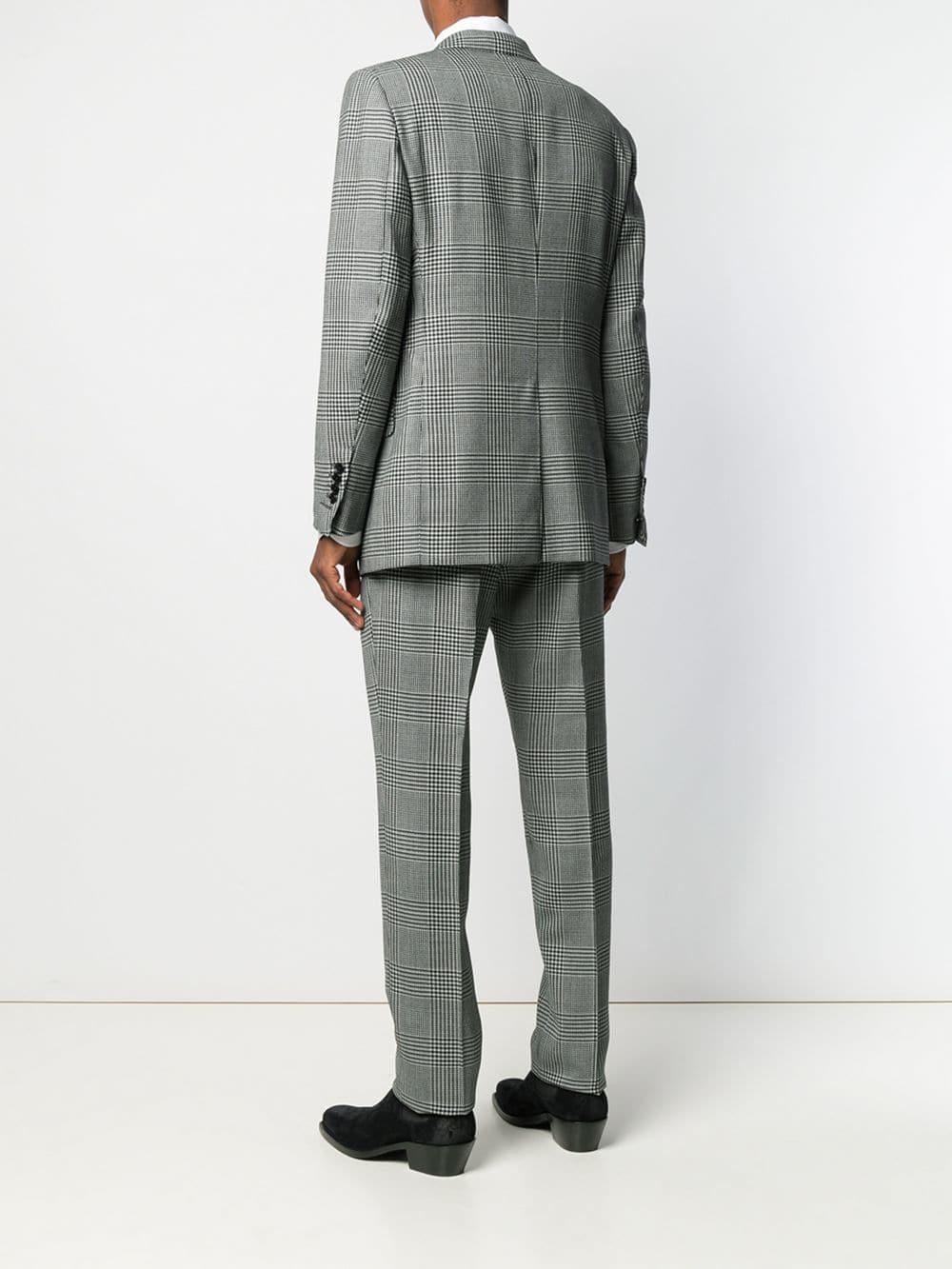 Tom Ford Wool Prince Of Wales Check Suit in Grey (Gray) for Men 