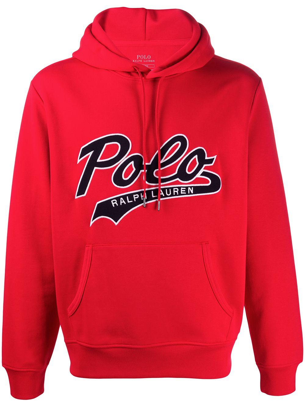 Polo Ralph Lauren Synthetic Double-knit Logo Hoodie in Red for Men 
