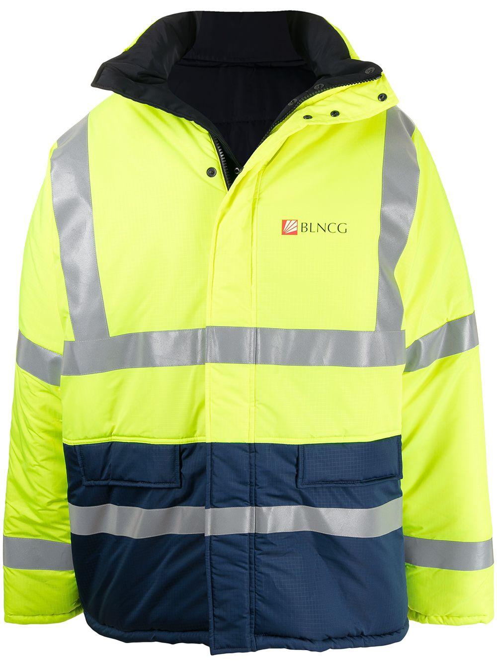 Balenciaga Parka Met Logoprint in het Geel voor heren - Lyst