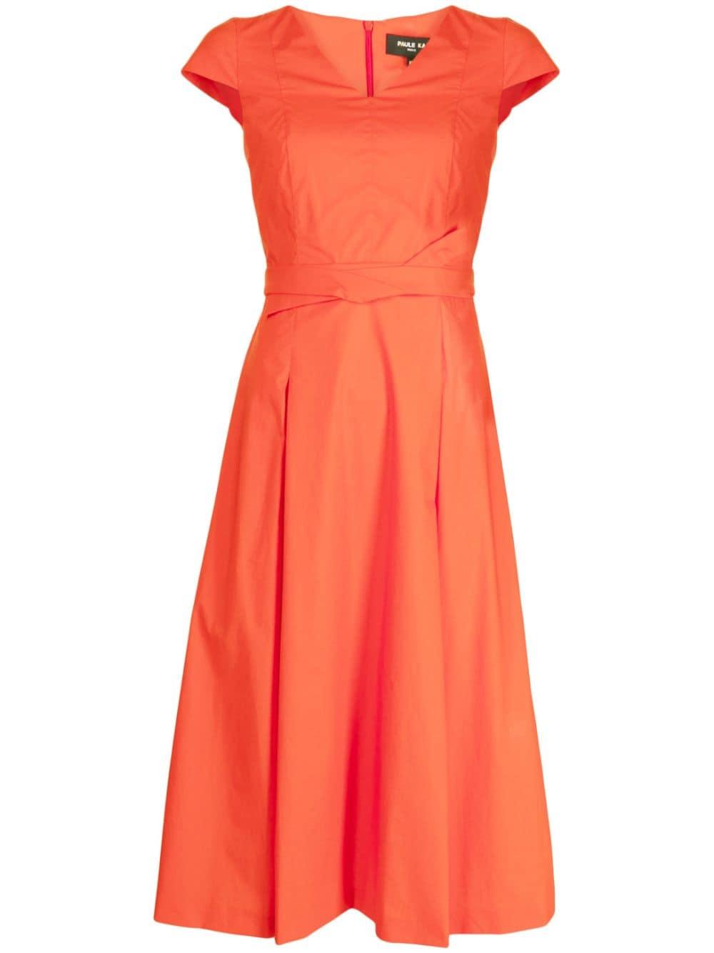 Paule Ka A-Linien-Kleid mit Falten in Orange | Lyst AT