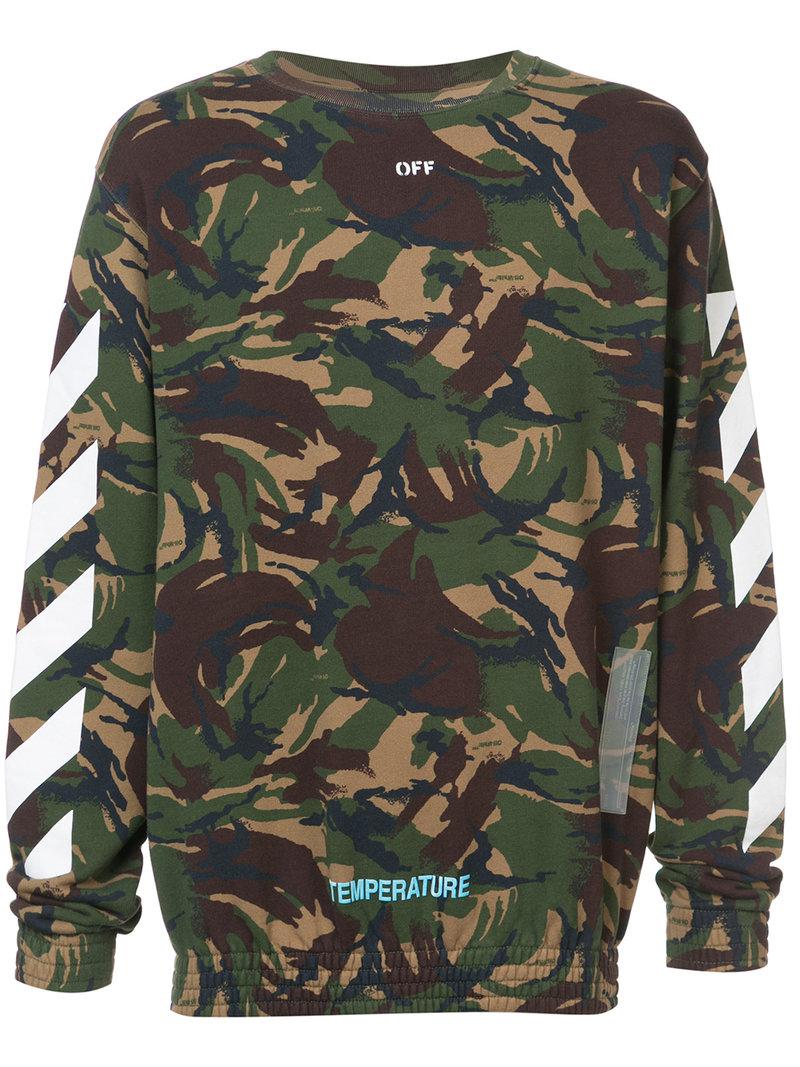 Off White c o Virgil Abloh Off white Graphic Camouflage Sweatshirt