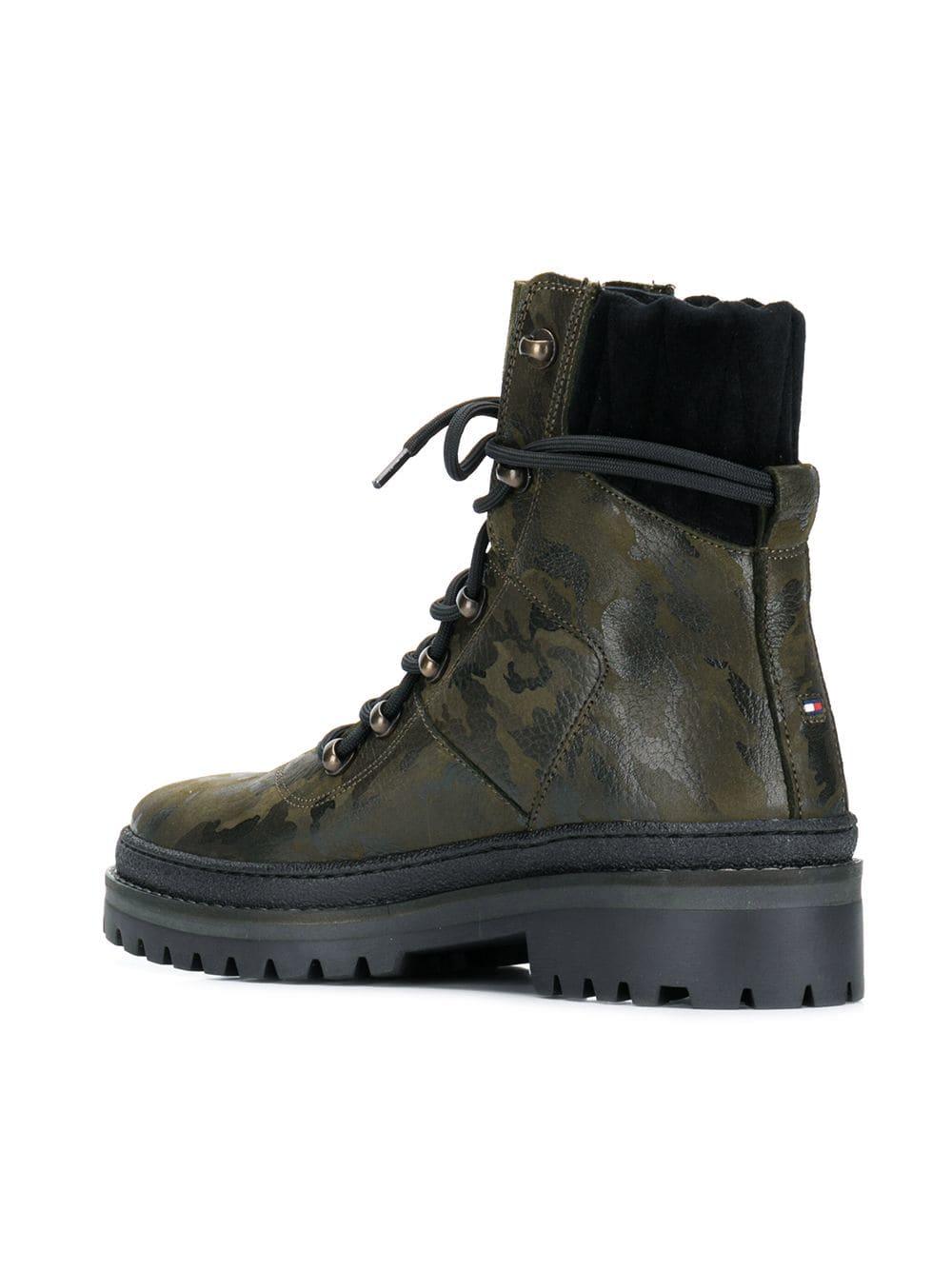 Tommy Hilfiger Baumwolle Hiking-Boots im Camouflage-Look in Grün | Lyst DE