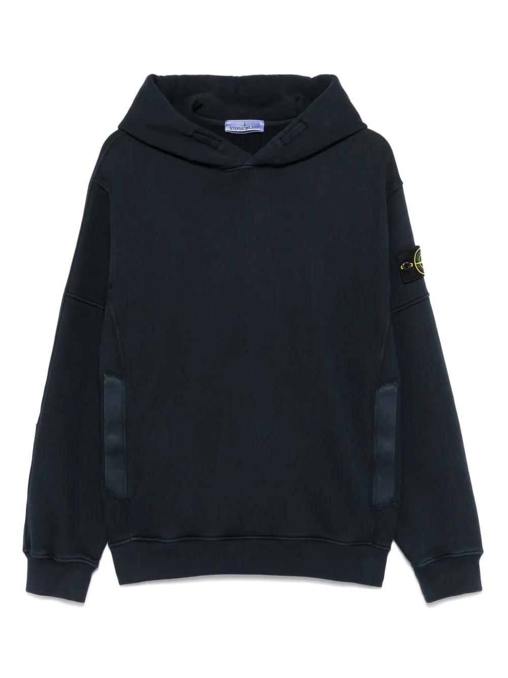 Farfetch Stone Island Hoodie Blue Stone Island Compass-Motif