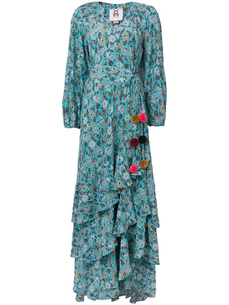 Figue Frederica Silk Maxi Dress in Blue Lyst