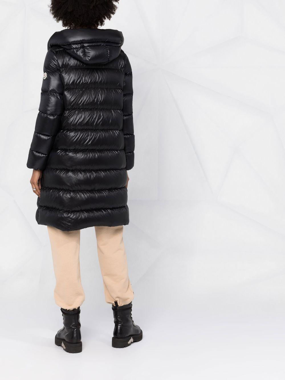 Moncler Mid -length Jacket At Patch Logo in Black - Save 47% | Lyst