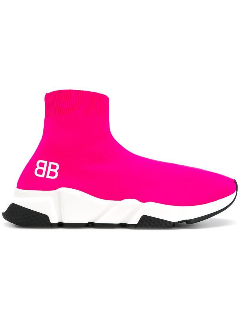 balenciaga sock shoes pink sole